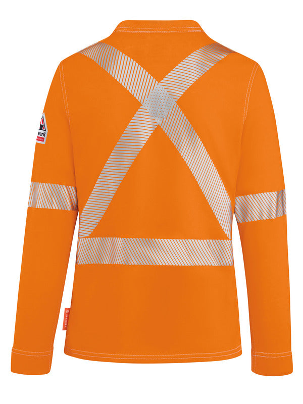 BULWARK® FR iQ SERIES® WOMEN’S COMFORT KNIT TEE WITH REFLECTIVE TRIM