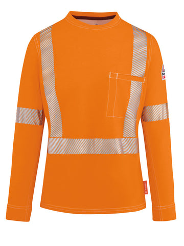 BULWARK® FR iQ SERIES® WOMEN’S COMFORT KNIT TEE WITH REFLECTIVE TRIM