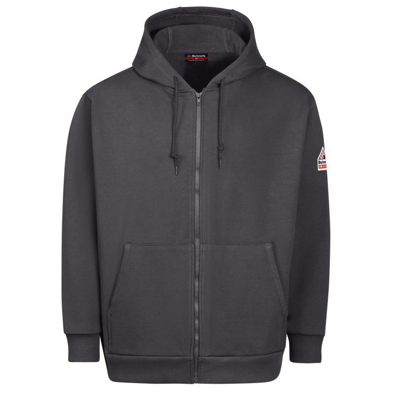 Bulwark FR Men's Fleece FR Zip-Front Hooded Sweatshirt