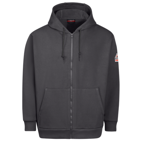 Bulwark FR Men's Fleece FR Zip-Front Hooded Sweatshirt