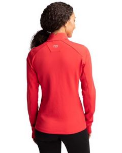 Cutter & Buck Traverse Stretch Quarter Zip Womens Pullover