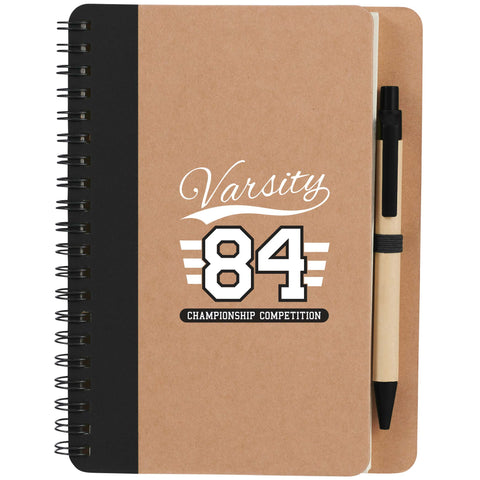 5'' x 7'' FSC® Mix Eco-Friendly Spiral Notebook with Pen