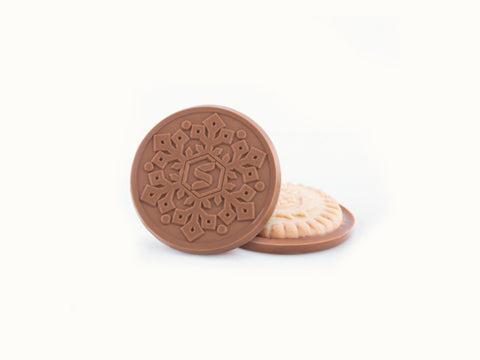 NEW! Decadent Shortbread Cookie with Custom Engraved Chocolate (2.75 in.)