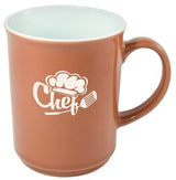 Cyprus 2tone terracotta/white 14oz mug in a Ripple gift box - Etched