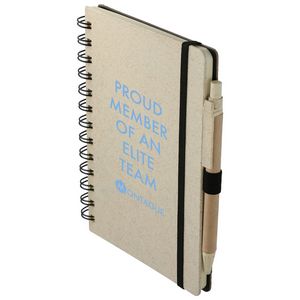 5'' x 7'' FSC® Mix Wheat Straw Notebook with Pen