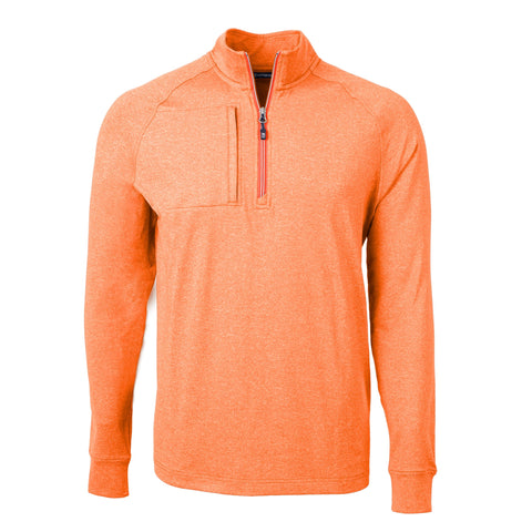 Cutter & Buck Adapt Eco Knit Heather Mens Quarter Zip Pullover