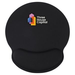 Crest Non-Slip Mouse Pad with Foam Wrist Rest