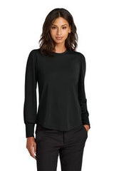 Mercer+Mettle® Womens Stretch Jersey Long Sleeve Blouson Top