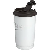 White/Black Logo Lid Open View