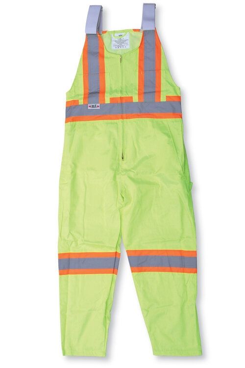 Poly/Cotton Lime Green Traffic Safety Overalls