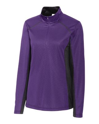 Clique Ice Pique Colorblock Womens Half Zip Tech Pullover