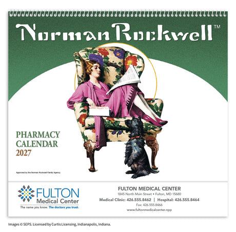 the Saturday Evening Post Rockwell Pharmacy Special Markets Calendar cover image