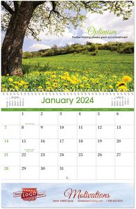 Luxe Gallery Motivations Spiral Wall Calendar