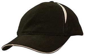 Brushed Heavy Cotton Cap w/Crown Inserts & Sandwich