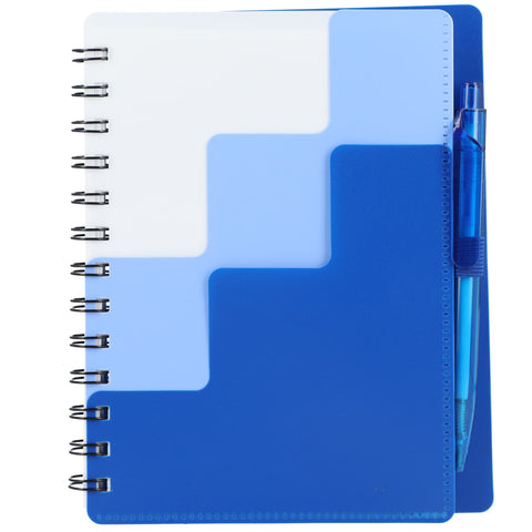 5'' x 7'' Recycled Pace Spiral Notebook w Pen
