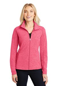 Port Authority® Ladies' Heather Microfleece Full-Zip Jacket