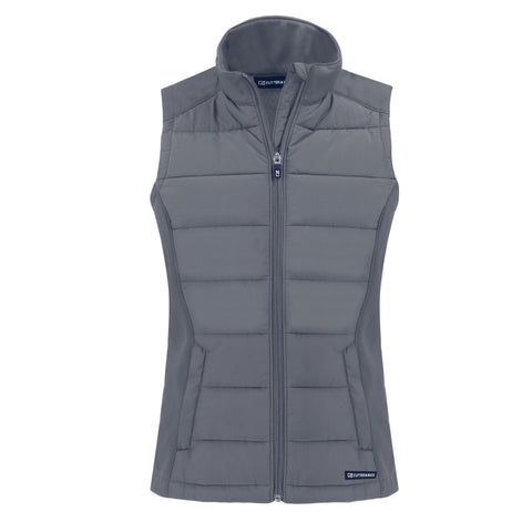 Cutter & Buck Evoke Hybrid Eco Softshell Recycled Womens Full Zip Vest