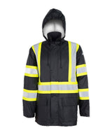 Flame Resistant Waterproof Black Hooded Jacket