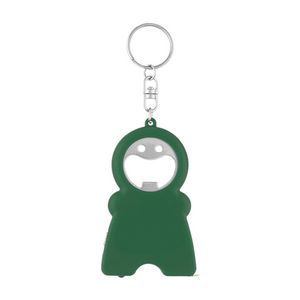 HandyMan - 4-in-1 Keychain, Bottle Opener, LED Flashlight, 3 ft Measuring Tape
