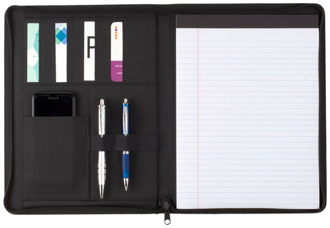 Vienna Heathered Zippered Padfolio with FSC® Mix Paper
