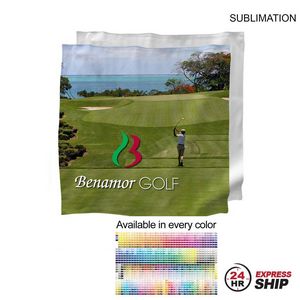 24 Hr Express Ship - Microfiber Dri-Lite Suede Shammy Cooling Towel, 15x15, Sublimated Edge to Edge