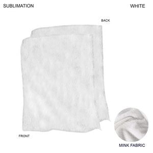 Plush and Cozy Mink Flannel Fleece White Queen bed sized Blanket, 60x80, Blank Only