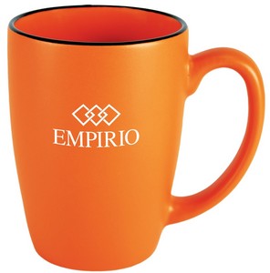 Houston 16oz matte orange/black ceramic mug in Ripple gift box