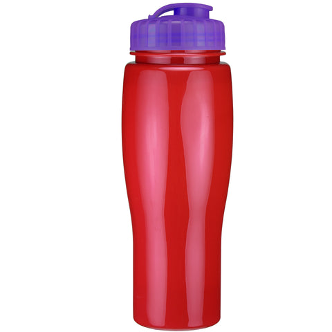 24 Oz. Contour Bottle w/ Flip Top Lid - Solid Colors
