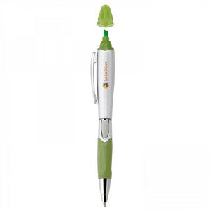 Silver Blossom Ballpoint Pen/Highlighter