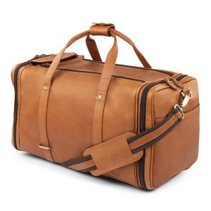 000897 Bugatti Colombian Leather Luggage Duffel Bag