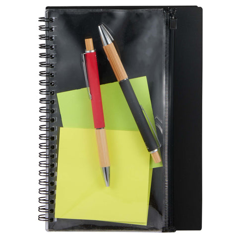 5.5'' x 8.5'' Spiral Notebook with Clear Pocket