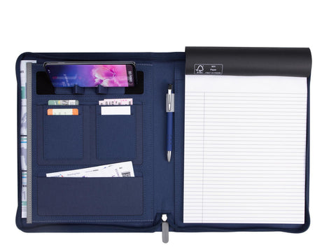 Souvenir® Armor Zippered Padfolio with Armor Pen