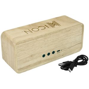 10W TWS FSC Wood Wireless Speaker