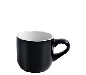 Wellington 3.5oz vitrified ceramic black/white espresso mug