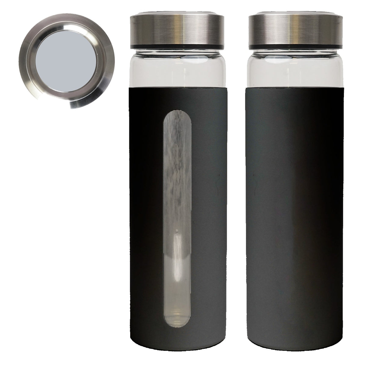 Rideau 600 Ml. (20 Fl.Oz.) Glass Bottle With Aluminum Sleeve
