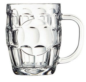 Britannia 20oz clear glass mug - Etched