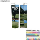 Microfiber Suede Shammy Golf Towel, Finished size 5x18, Trifold Grommet & Hook, Sublimated