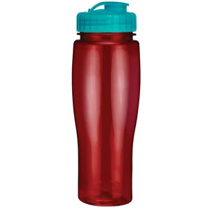 Translucent Red/Translucent Aqua Blue Lid Blank