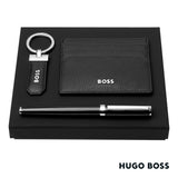 Hugo Boss® Rollerball Pen, Key Ring & Card Holder Set