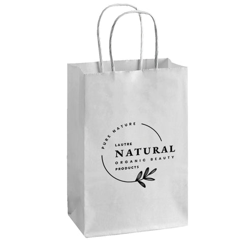 Recycled White Shopping Bags – 5.5