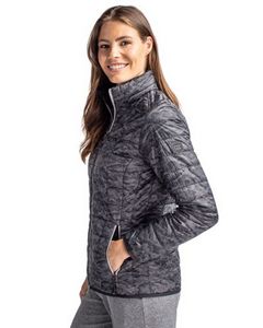 Cutter & Buck Rainier PrimaLoft Womens Eco Insulated Full Zip Printed Puffer Jacket