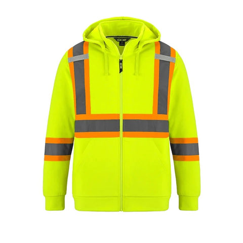 Infinity Adult Hi-Vis Full Zip Hooded Sweatshirt w/Detachable Hood