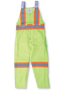Poly/Cotton Lime Green Traffic Safety Overalls