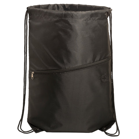 Incline Drawstring Backpack w/Zipper