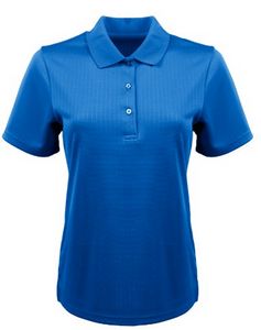 Zorrel® Ladies' Paseo Dot Stripe Jacquard Stripe Polo Shirt