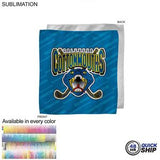 48 Hr Quick Ship - Microfiber Dri-Lite Terry Rally, Sweat, Skate Towel, 15x15, Sublimated