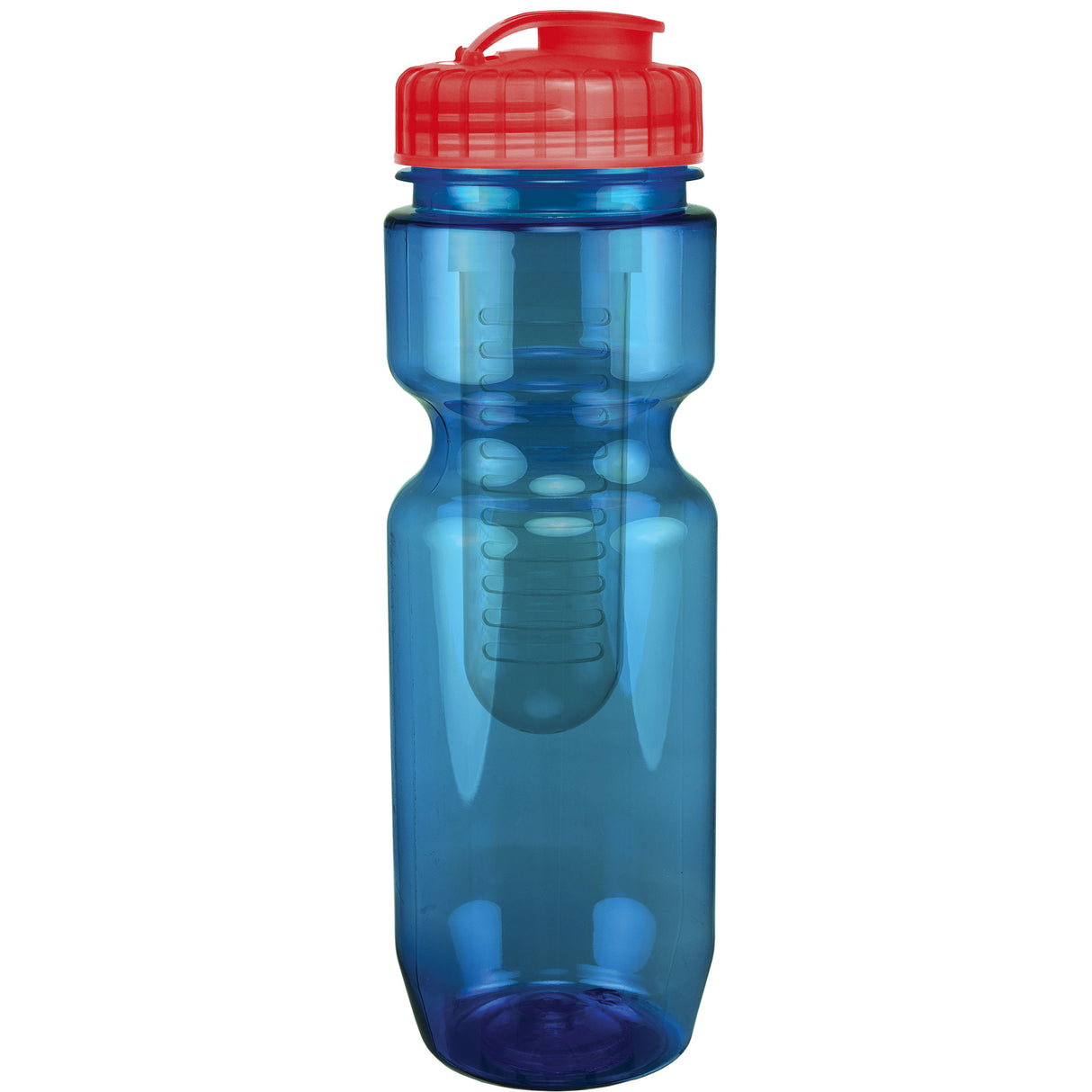 Blue/Translucent Red Lid