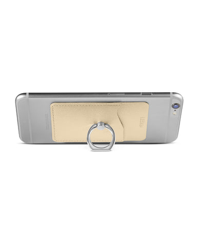 Leeman Shimmer Card Holder w/Metal Ring Phone Stand