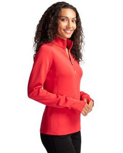 Cutter & Buck Traverse Stretch Quarter Zip Womens Pullover