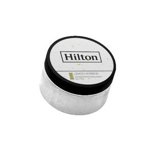 4 Oz. Lemon Verbena Bath Salts In Clear Jar w/Black Lid